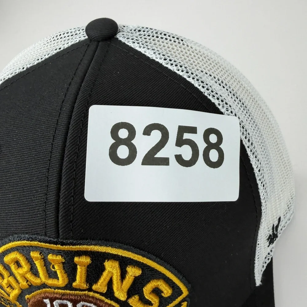 Boston Bruins Hat Cap Snap Back Mens OSFA Black NHL Hockey 47 Trucker Centennial